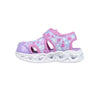 Skechers 303250N Heart Lights Girls Pink And Lavender Textile Touch Fastening Sandals