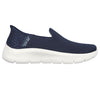 Skechers 124963 Go Walk Flex Relish Ladies Navy Blue Textile Slip On Trainers