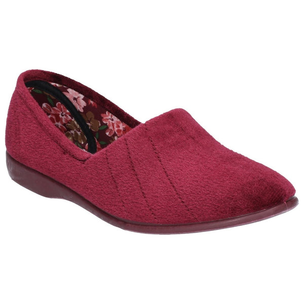 GBS Audrey Ladies Burgundy Red Slippers