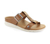 Strive Santorini II Ladies Tan Leather Arch Support Slip On Sandals