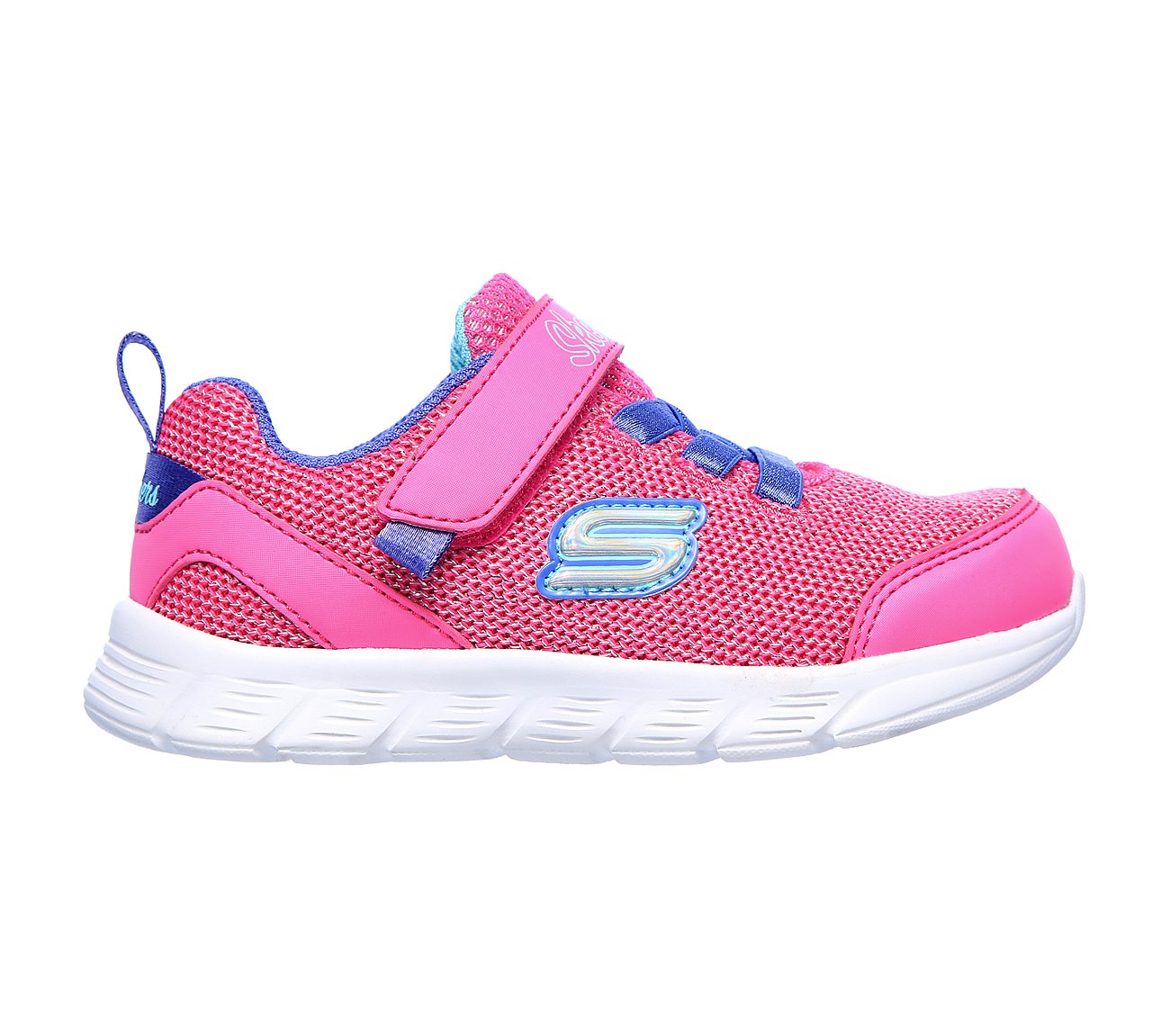 Skechers 302107N Comfy Flex Moving On Girls Pink and Purple Rip-Tape Fastening Trainers