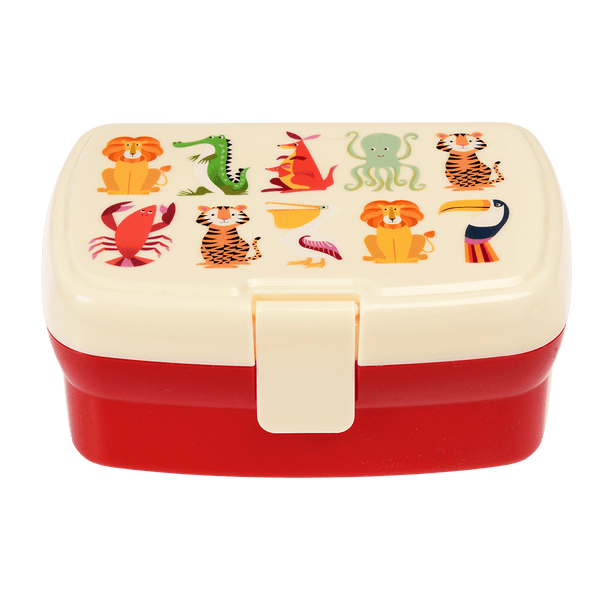 Rex London 29118 Childrens Colourful Creatures Lunch Box With Tray