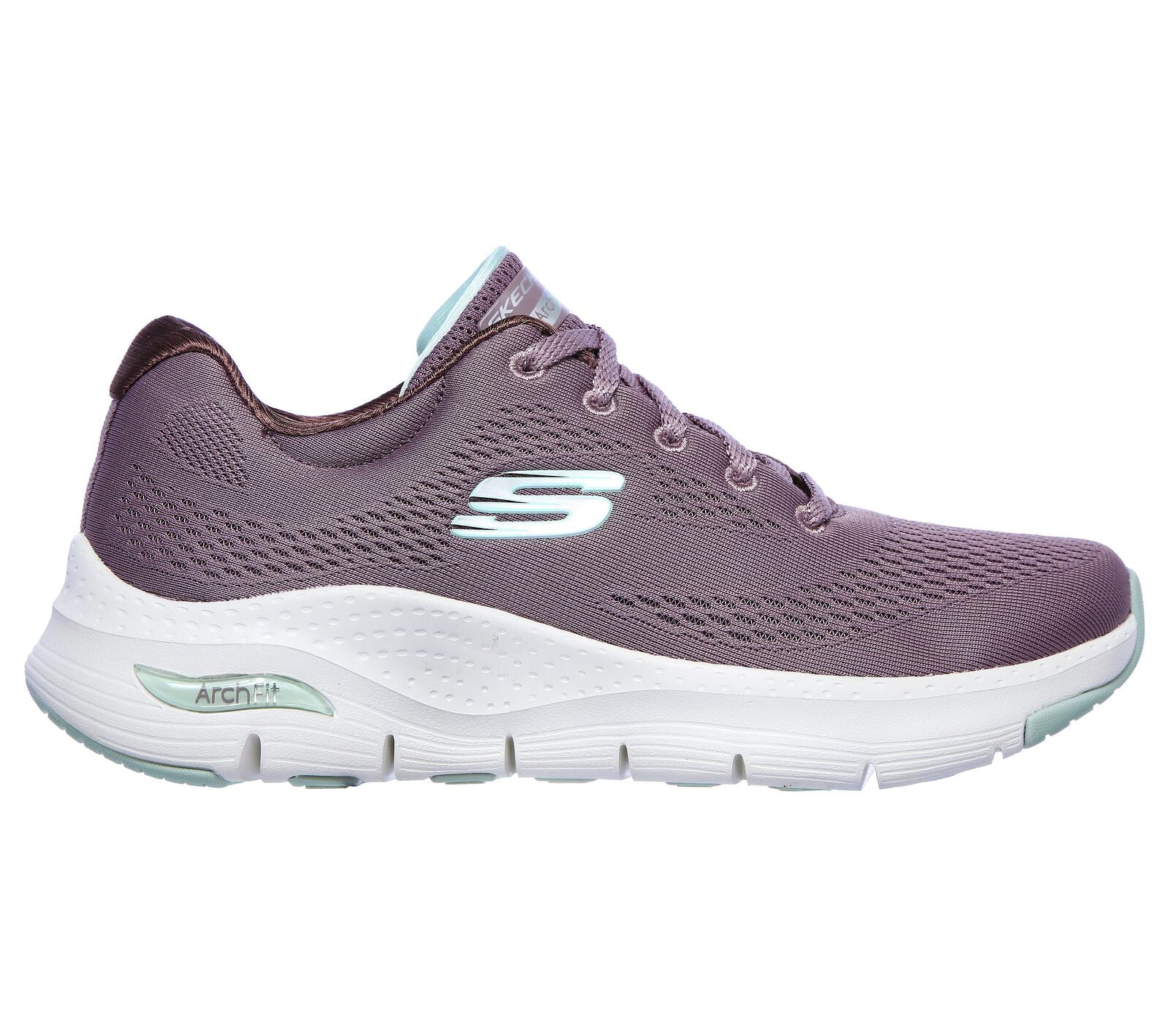 Skechers 149057 Arch Fit Big Appeal Ladies Lavender Textile Arch Support Lace Up Trainers