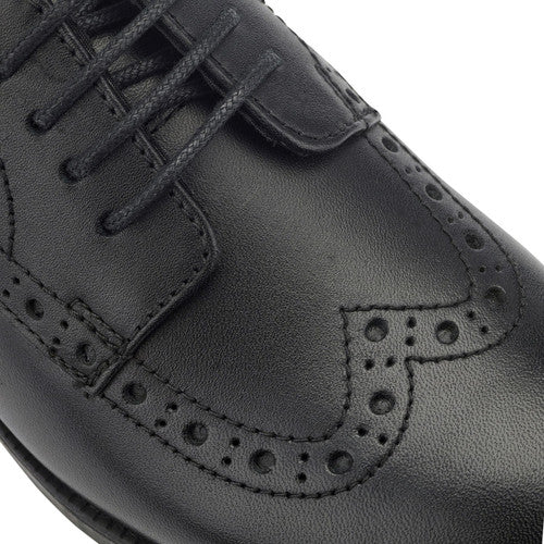 Start-Rite Brogue Pri Vegan 2745_4 Unisex Black Vegan Leather Lace Up School Shoes
