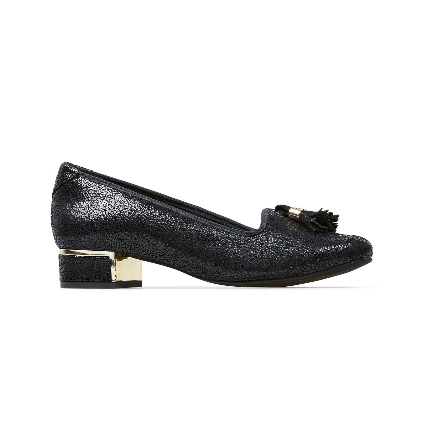 Van Dal Thurlo 3083 Ladies 1305 Black Feature Court Shoes