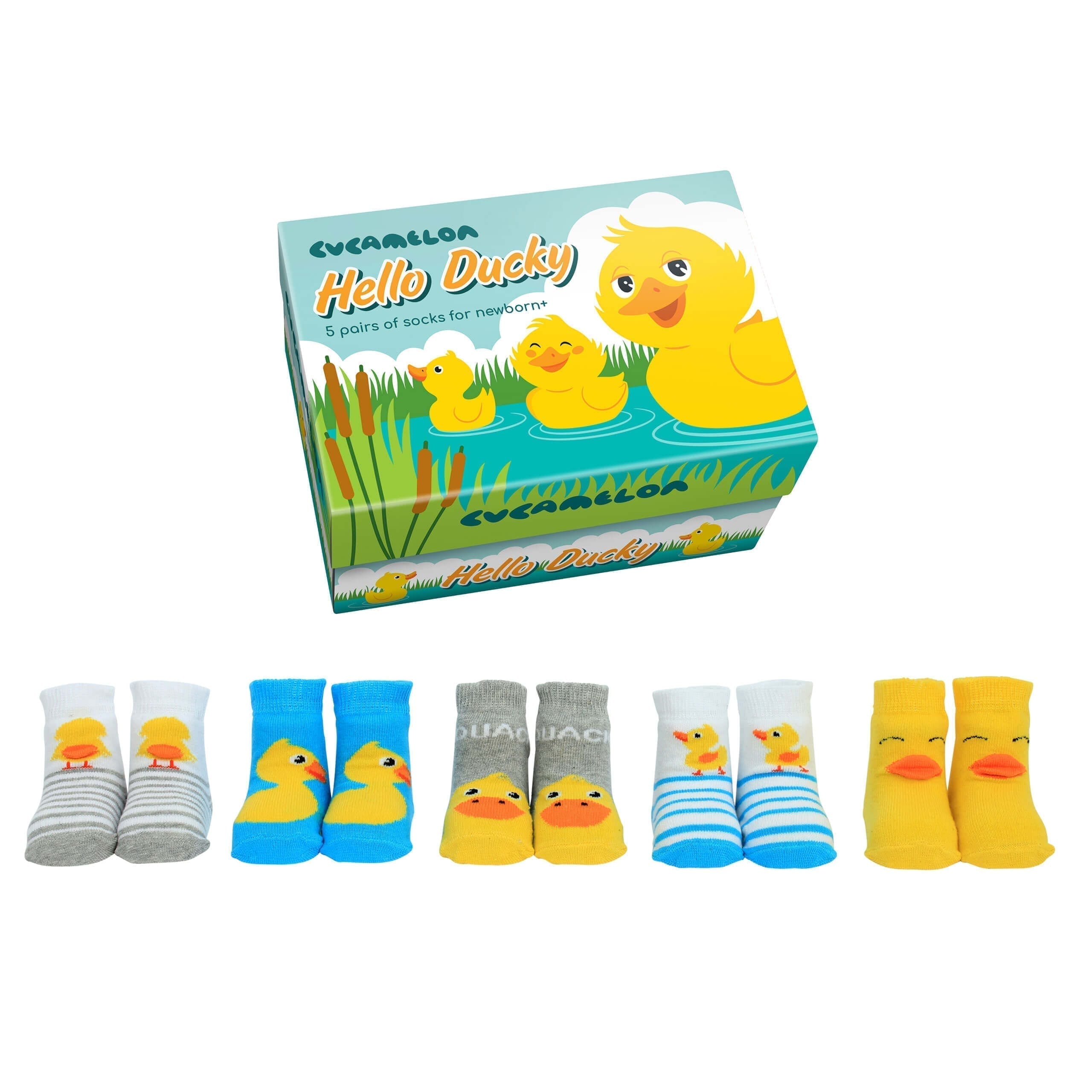 Cucamelon Hello Ducky Socks Box