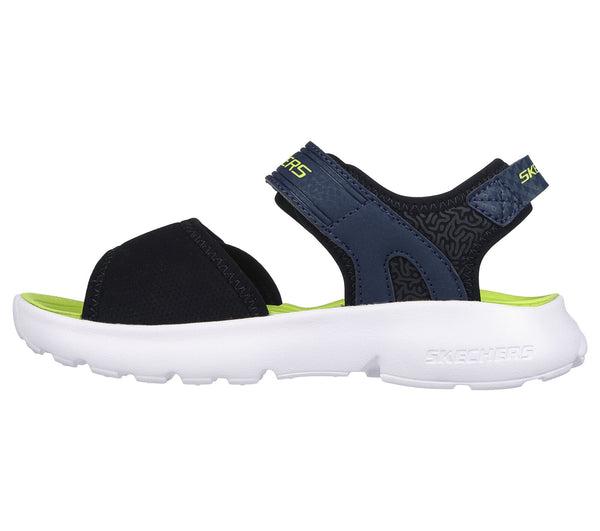 Skechers 406512L Razor Splash Boys Black, Navy And Lime Synthetic Touch Fastening Sandals
