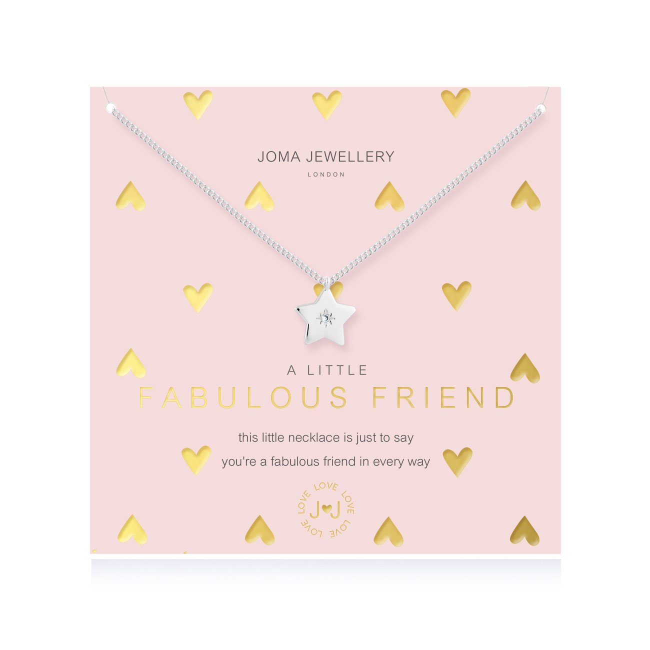 A little fabulous friend silver plated necklace