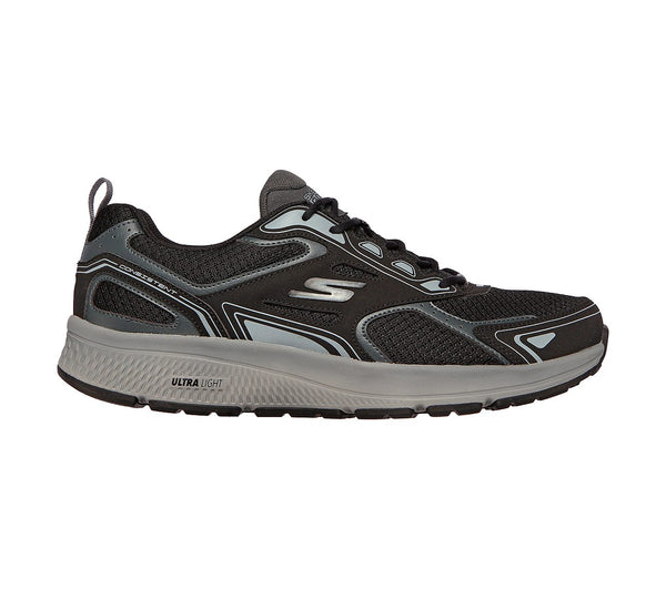 Skechers 220034 Go Run Consistent Mens Black and Grey Lace Up Trainers