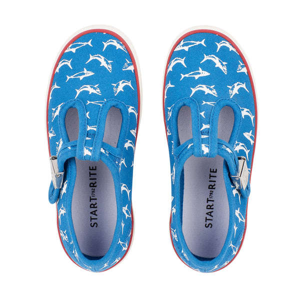 Start-Rite Surf 6180_2 Boys Blue Shark Canvas Shoes