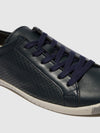 Softinos Ica 388 Ladies Navy Leather Lace Up Shoes
