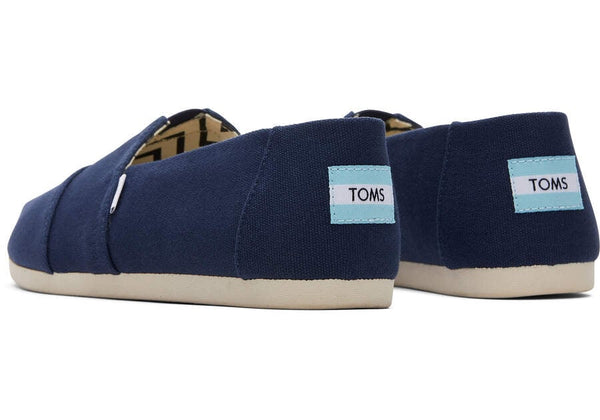 Toms Alpargata 10017660 Mens Navy Recycled Cotton Vegan Slip On Shoes