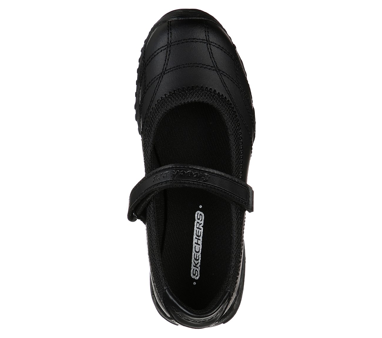 Skechers 81264L Velocity Pouty Girls Black Mary Jane School Shoe
