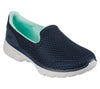 Skechers 124508 Go Walk 6 Big Spalsh Ladies Navy and Turquoise Slip On Trainers