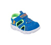 Skechers 401680N Hypno Splash Sunzys Boys Blue And Lime Synthetic Touch Fastening Sandals