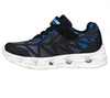 Skechers 400602N S Lights Vortex 2.0 Boys Black And Blue Touch Fastening Trainers