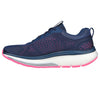 Skechers 124933 Go Walk Workout Walker Outpace Ladies Navy And Hot Pink Textile Arch Support Lace Up Trainers