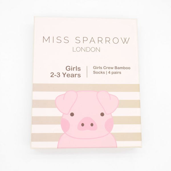 Miss Sparrow BK004 Girls 2-3 Animal Socks Box