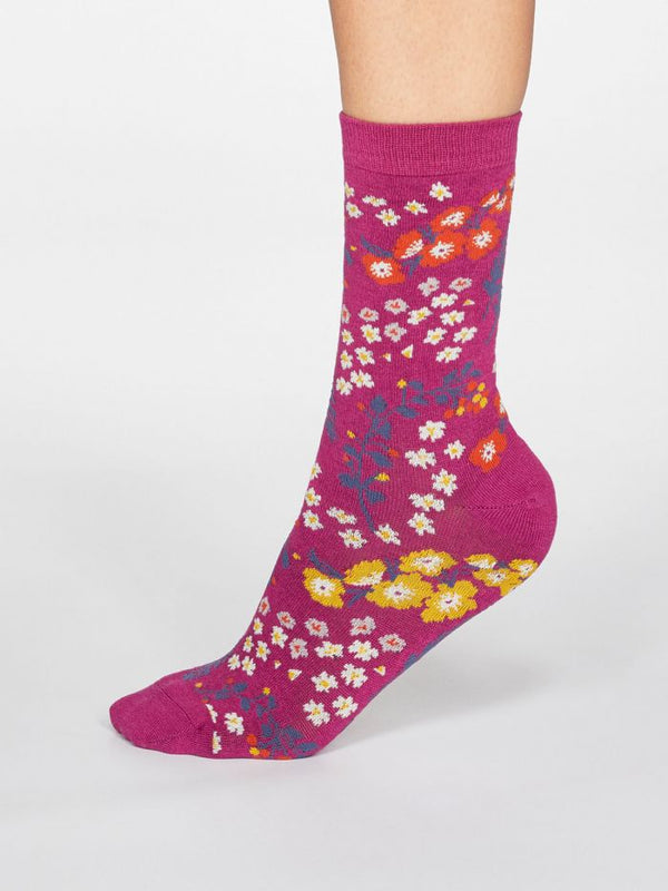 Thought SBW 5343 Rozalia Ladies Floral Set (3 Pairs) Of Bamboo Socks