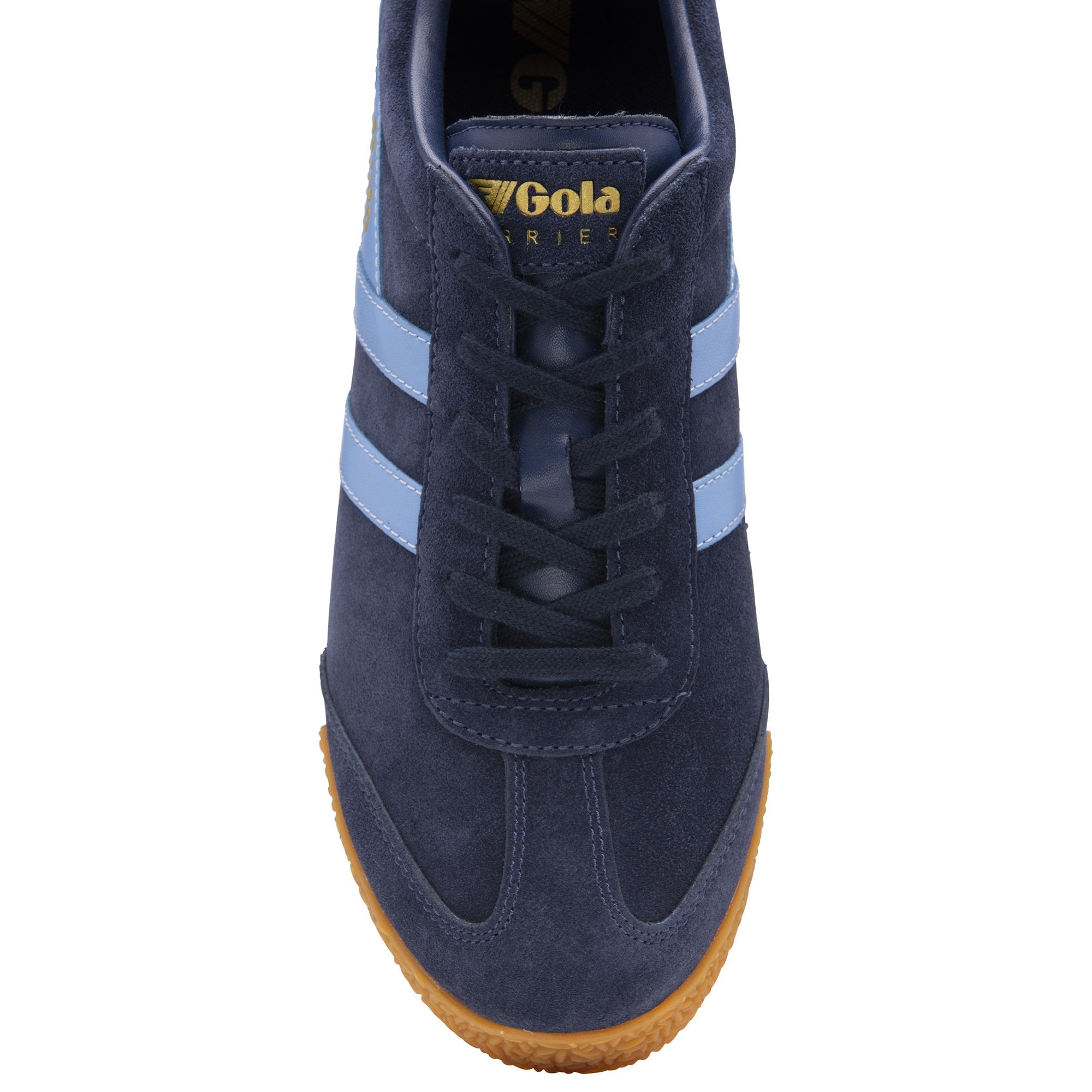 Gola Harrier Mens Navy And Cornflower Suede Lace Up Trainers