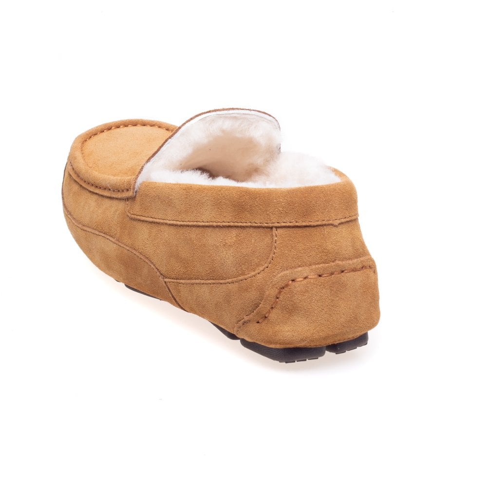 Steptronic Marlow Mens Tan Ginger Suede Slippers