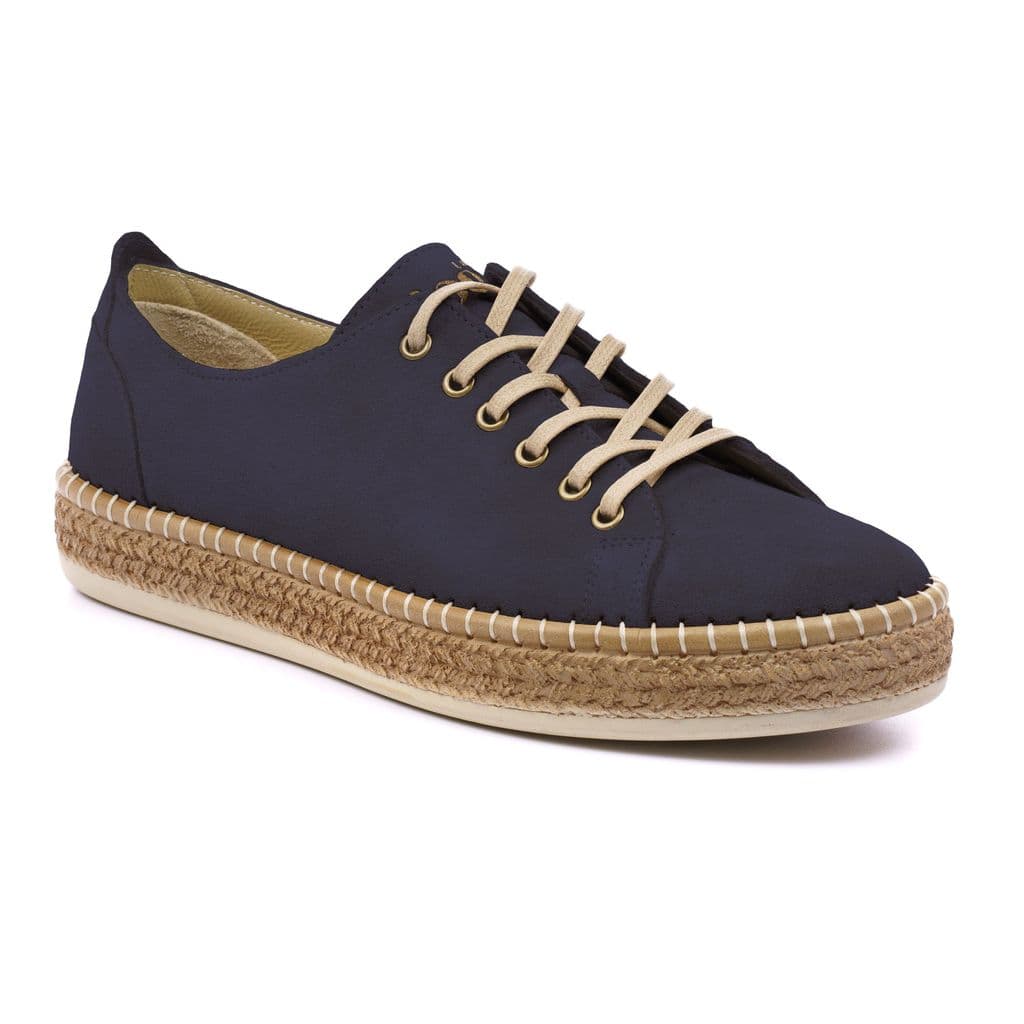 Lazy Dogs Maddison JLD010 Ladies Navy Suede Lace Up Shoes