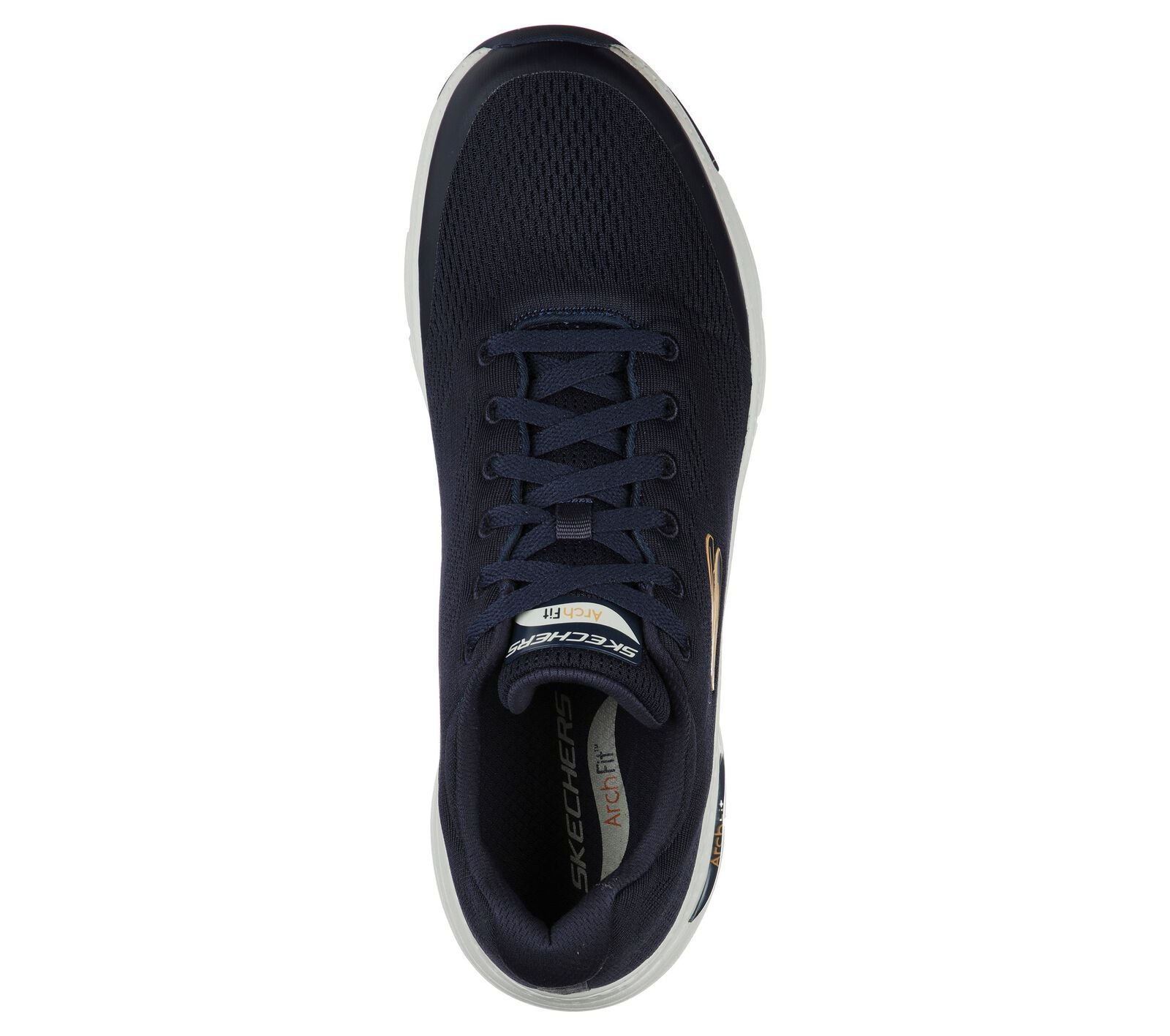 Skechers 232040 Arch Fit Mens Navy Textile Arch Support Lace Up Trainers