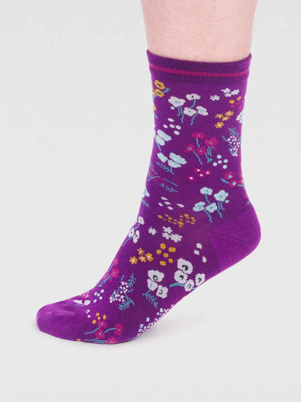 Thought SPW 796 Laney Ladies Organic Cotton Floral Socks