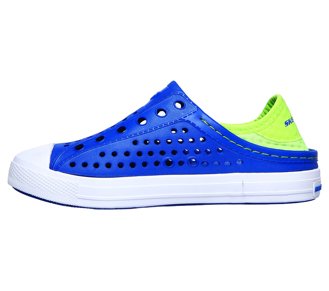 Skechers 91995L Guzman Stepz Boys Blue and Lime Slip On Shoes