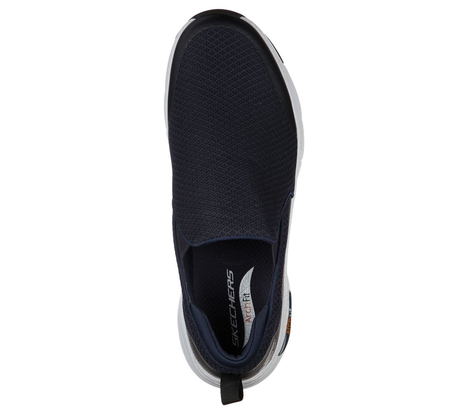 Skechers 232043 Arch Fit Banlin Mens Navy Blue Textile Arch Support Slip On Trainers