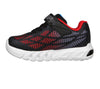 Skechers 400137N Flex Glow Elite Vorlo Boys Black And Red Synthetic Touch Fastening Trainers