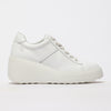 Fly Delf 580 Ladies White Leather Lace Up Shoes