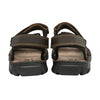 Lotus Noah Mens Brown Leather Touch Fastening Sandals