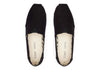 Toms Alpargata 10017670 Mens Black Recycled Cotton Vegan Slip On Shoes