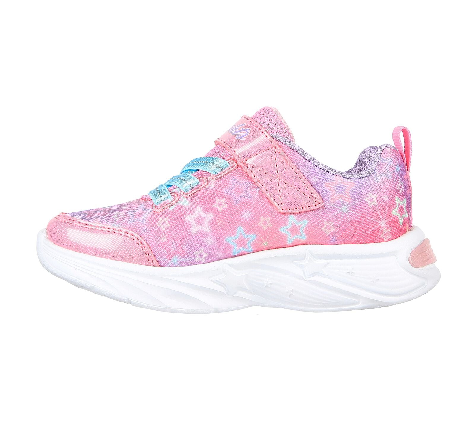 Skechers 302324N Star Sparks Girls Pink Multi Textile Touch Fastening Trainers
