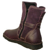 Oxygen Liffey Waxy Violet Purple Leather Suede Zip Up Ankle Boots - elevate your sole