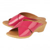 Lotus Tonia Pink Patent Wedge Heel Mule Sandal - elevate your sole