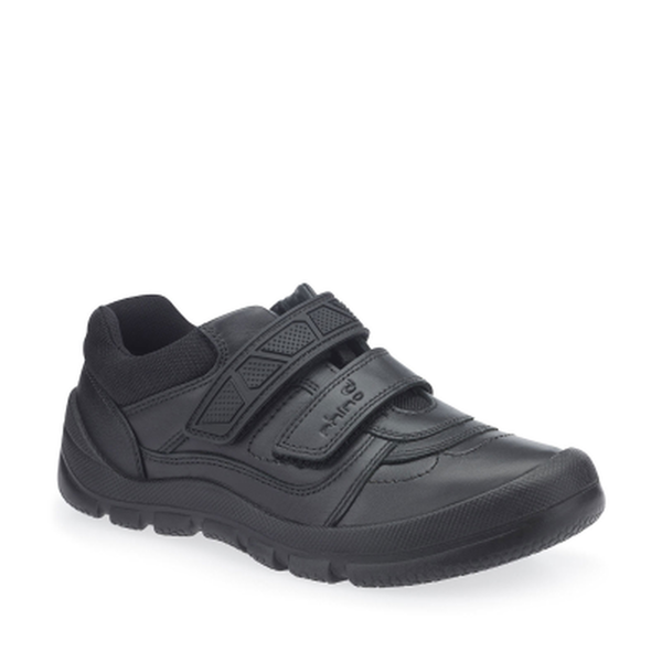 Start-Rite Rhino Warrior 8237-7 Boys Black Leather Rip Tape Shoes - elevate your sole