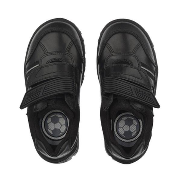 Start-Rite Luke 2273-7 Boys Black Leather Rip-Tape Shoes - elevate your sole