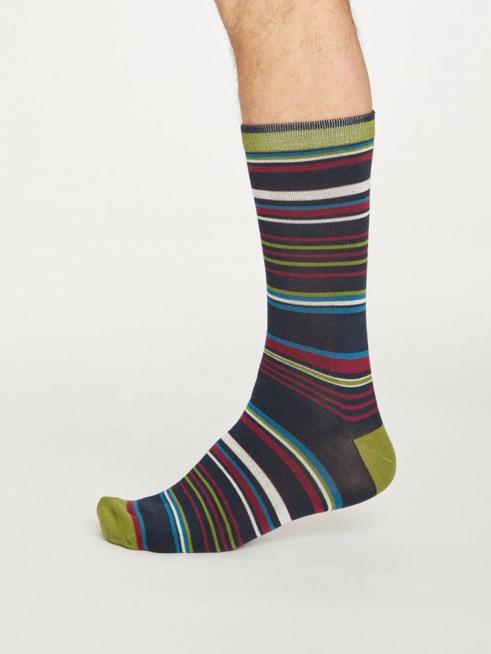 Thought SBM 4425 Classic Stripe Mens Bamboo Socks 3 Pack