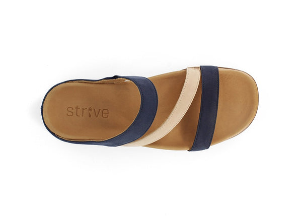 Strive Trio Navy/Roebuck Nubuck Leather Sandals - elevate your sole